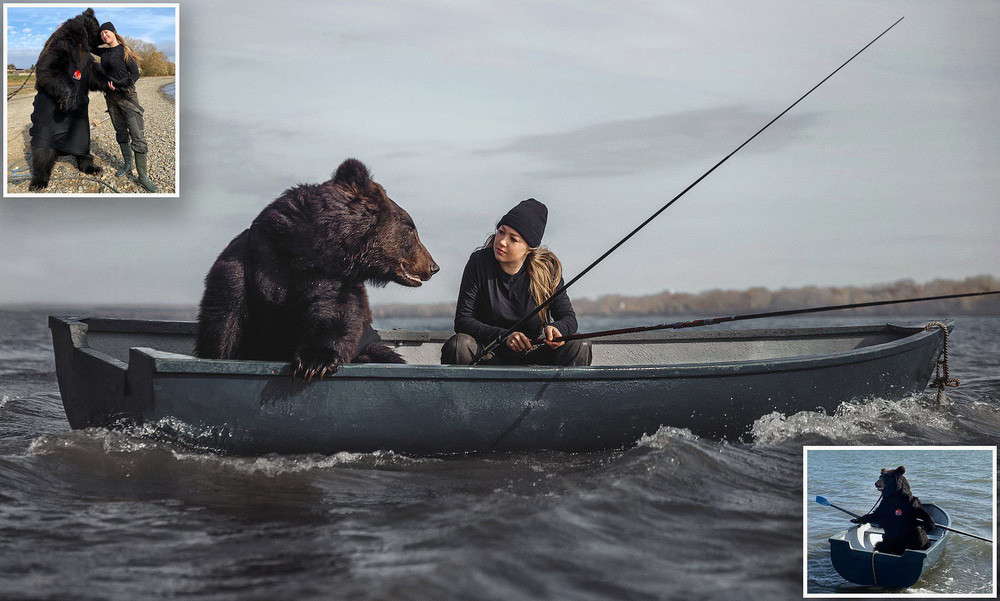 Cô gái giải cứu gấu khổng lồ rồi tự nhận chăm sóc thành thú cưng - Ảnh 1.