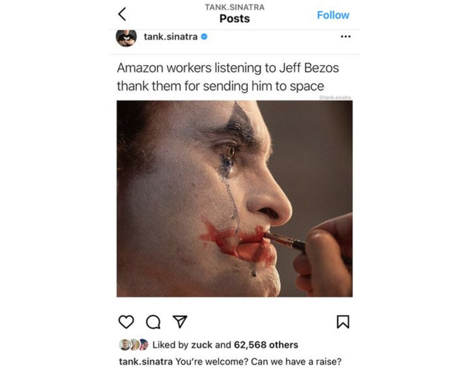 Thấy meme chế nhạo Jeff Bezos trên Instagram, Mark Zuckerberg âm thầm thả tim - Ảnh 1.