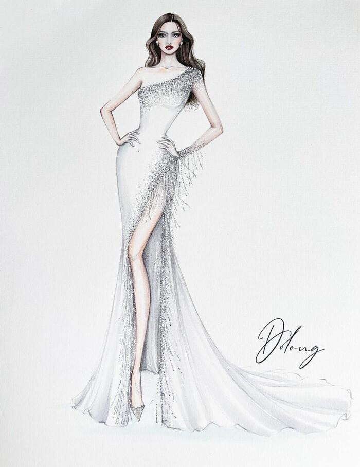 Sau Đỗ Thị Hà, Kim Duyên hé lộ váy dạ hội chinh chiến Miss Universe-4