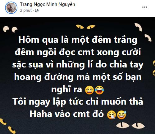 Lương Minh Trang ngày thông báo ly hôn, đêm ngồi cười sặc sụa-2