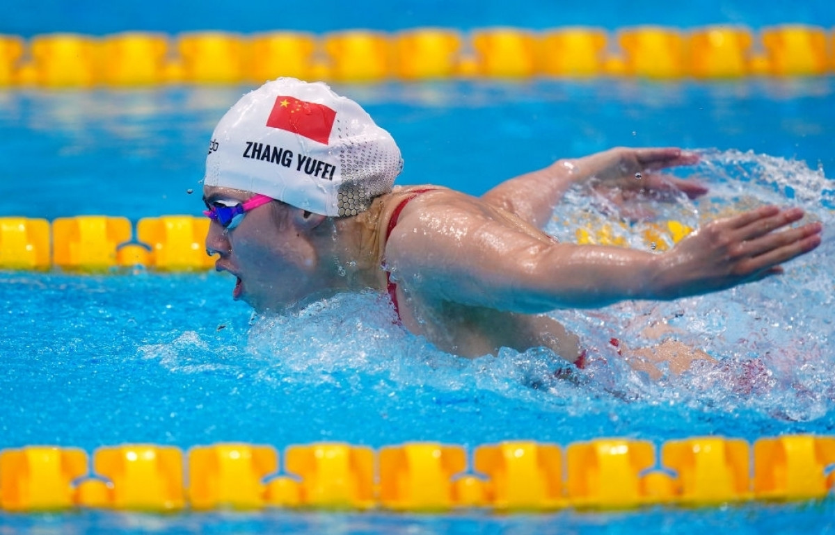 Zhang Yufei của Trung Quốc đã giành HCV ở nội dung 200m bơi bướm cá nhân nữ (Ảnh: Getty).