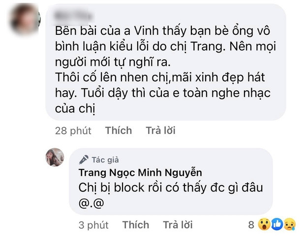 Lương Minh Trang khẳng định Vinh Râu 'block' mình
