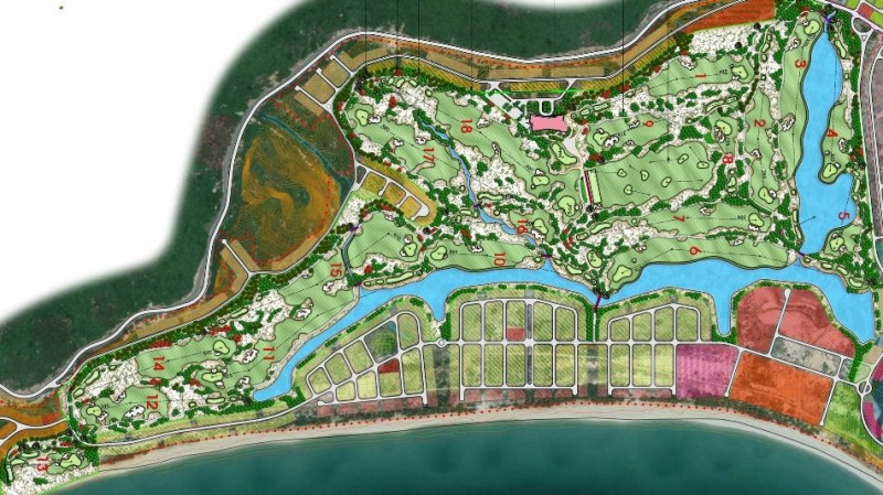 Thiết kế sân golf Bình Tiên 18 hố (Ảnh: Golfplan)