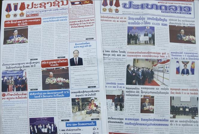 Báo chí Lào đưa tin bài đậm nét về chuyến thăm hữu nghị chính thức Chủ tịch nước Việt Nam