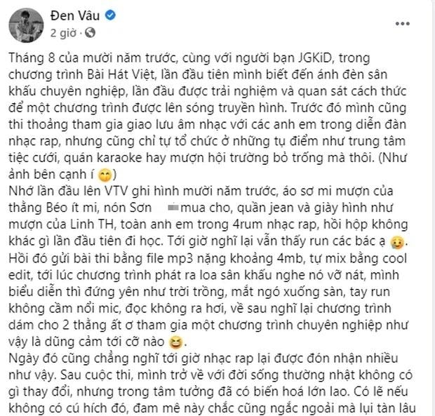 Đen Vâu ngày đầu đi hát: Đứng yên như trời trồng, mắt ngó xuống sàn, tay run, đọc không ra hơi-1