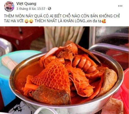 Việt Quang cuối đời chỉ đăng ảnh đồ ăn, viết một câu xót xa-2
