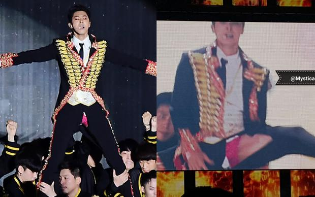 EXO toang hoác trên sân khấu vẫn không bằng Yunho lộ quần lót hồng-2