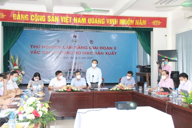 Cuộc họp giữa Bộ Y tế và lãnh đạo tỉnh Thái Bình về triển khai TNLS giai đoạn 2 vắc xin COVIVAC tại Thái Bình.