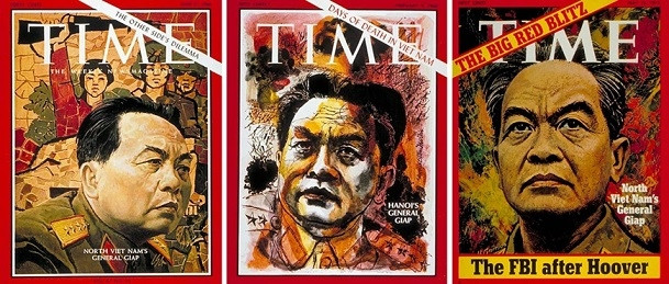 Chân dung Đại tướng Võ Nguyên Giáp đã được tạp chí Time của Mỹ sử dụng làm trang bìa tới 3 lần.