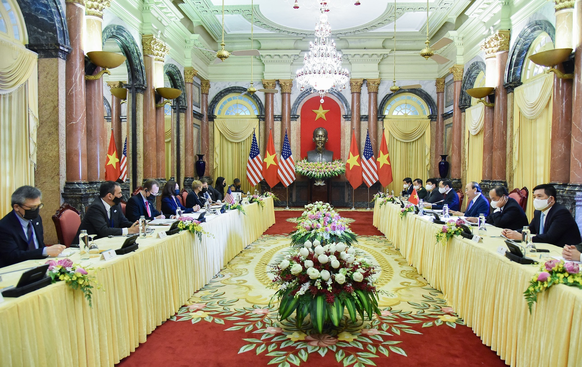 Lãnh đạo cấp cao Việt Nam tiếp Phó Tổng thống Mỹ Kamala Harris