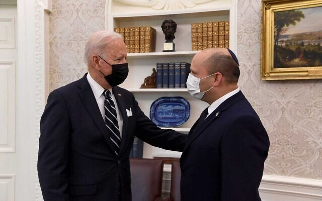 Tổng thống Mỹ Joe Biden tiếp Thủ tướng Israel Naftali Bennett tại Nhà Trắng ngày 27/8. (Nguồn: GOP)