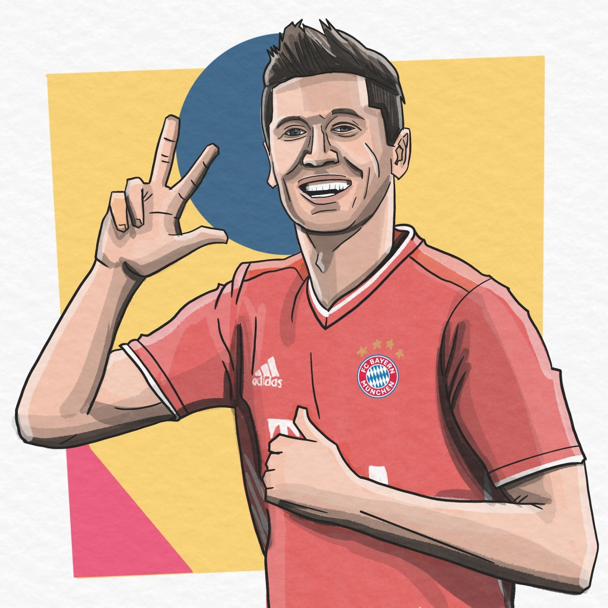 Lewandowski lập hat-trick giúp Bayern Munich đại thắng Hertha. (Ảnh: Goal)