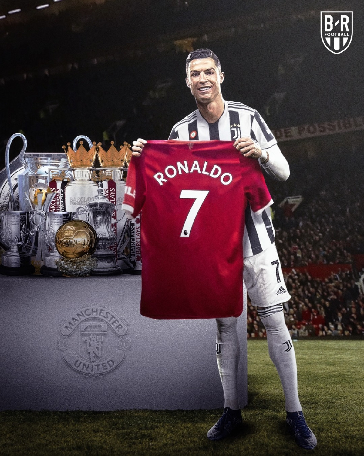 Ronaldo có được nhận số 7 quen thuộc ở MU? (Ảnh: Bleacher Reports)
