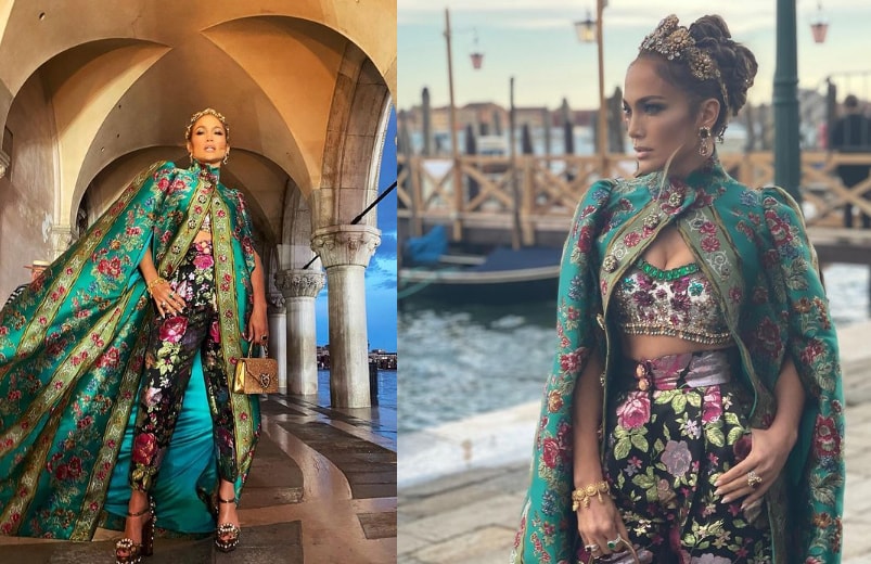 Jennifer Lopez lộng lẫy như nữ hoàng tới show Dolce & Gabbana