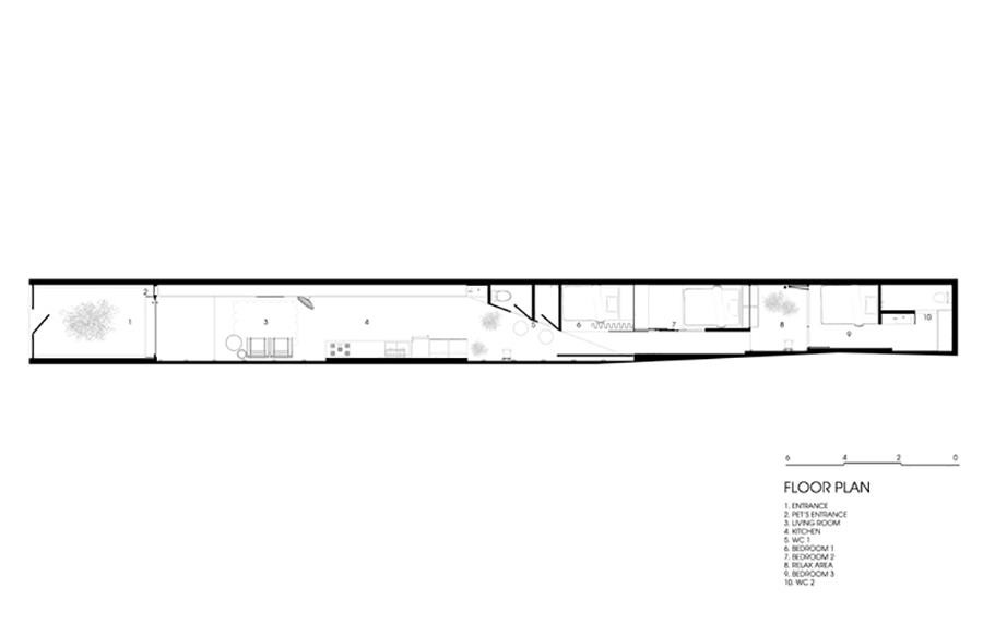 Nhà cấp 4 dạng ống bề ngang chỉ 2,9m thiết kế như khoang máy bay