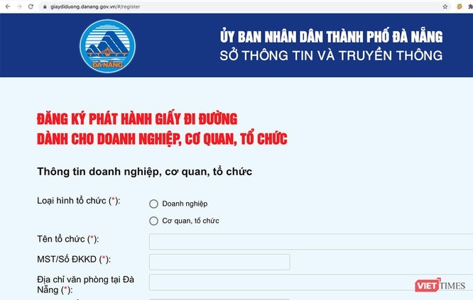 Đà Nẵng cấp giấy đi đường QRCode cho người dân, doanh nghiệp qua ứng dụng trực tuyến ảnh 1