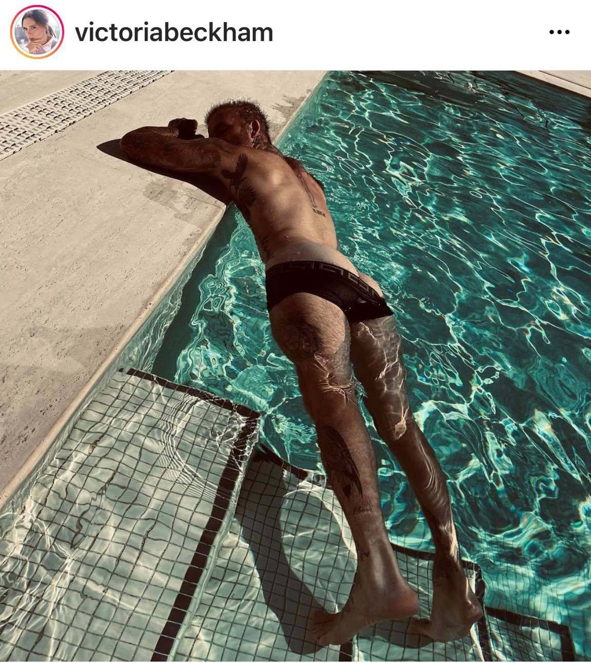 Beckham gây tranh cãi khi diện đồ lót, có hành động khiêu khích ở bể bơi - 2