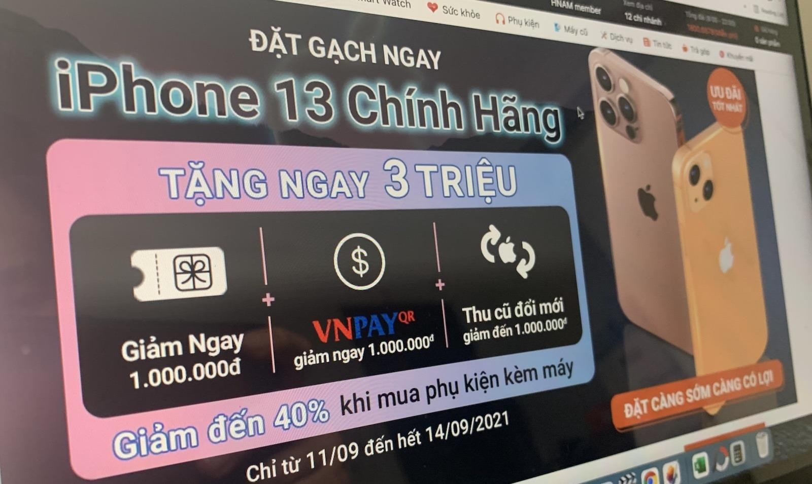 iPhone 13 chưa ra mắt, khách Việt Nam đã săn mua, cửa hàng chấp nhận đặt cọc - 1