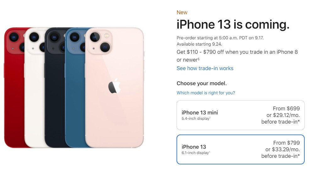 iPhone 13 cho đặt trước từ tuần này, giá cụ thể bao nhiêu?