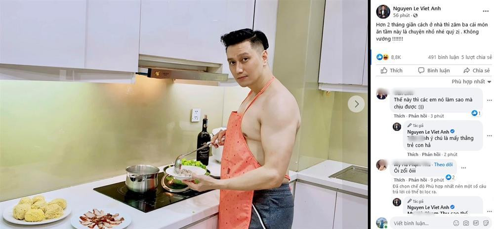 Việt Anh cởi trần vào bếp, lộ chuyện sống với Quỳnh Nga?-2