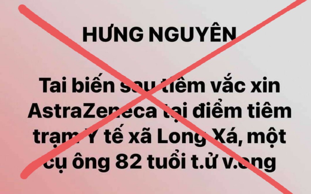 Cụ ông 82 tuổi tử vong không phải do tiêm vaccine COVID-19