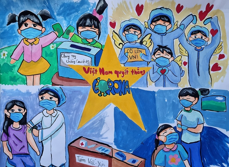 Xúc động với kết quả cuộc thi viết – vẽ tranh 'Con thương chiếc áo Blouse' tri ân đội ngũ y tế chống dịch Covid-19