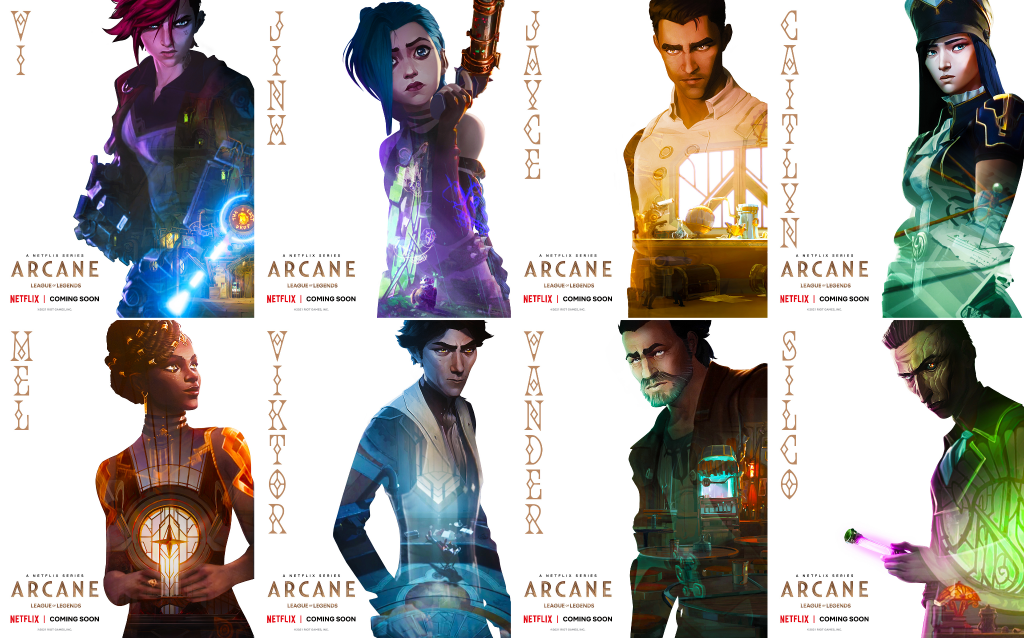 Riot games và Netflix bật mí poster các nhân vật trong 'Arcane'