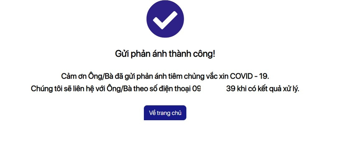 Hướng dẫn phản ánh cập nhật chứng nhận tiêm chủng Covid-19