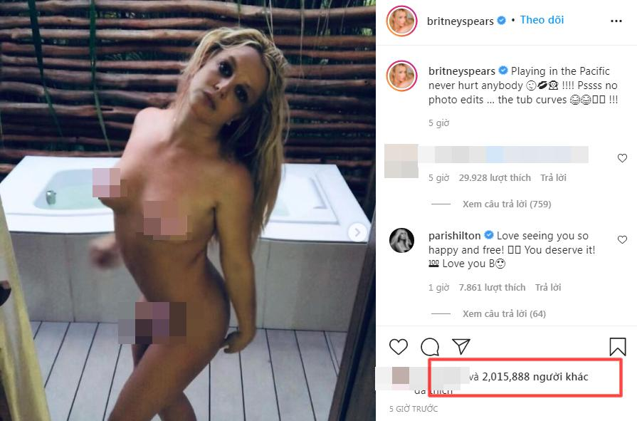 Britney Spears xả ảnh trần như nhộng, tạo dáng mời gọi gây sốc-1