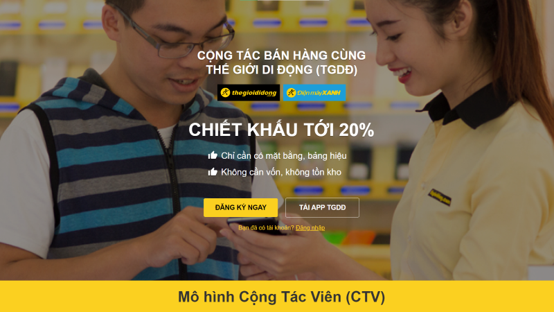 Mô hình cộng tác viên của Thế Giới Di Động: cứu cánh doanh thu với kỳ vọng 2000 tỷ/năm