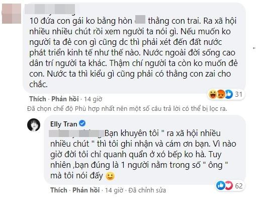 Phản đối đàn ông ép vợ sinh con trai, Elly Trần bị phản ứng-4