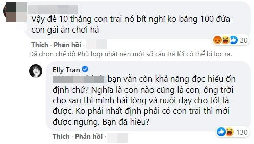 Phản đối đàn ông ép vợ sinh con trai, Elly Trần bị phản ứng-5