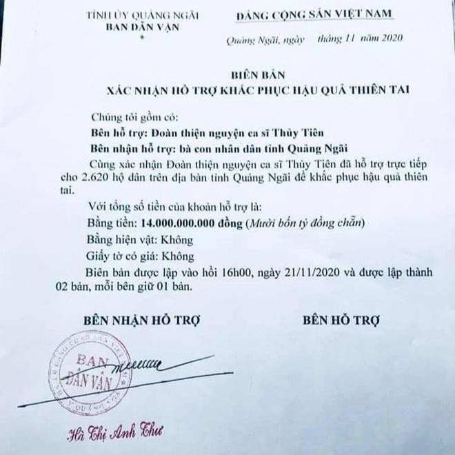 Quảng Ngãi xác nhận ca sĩ Thủy Tiên hỗ trợ người dân 14 tỷ đồng-3