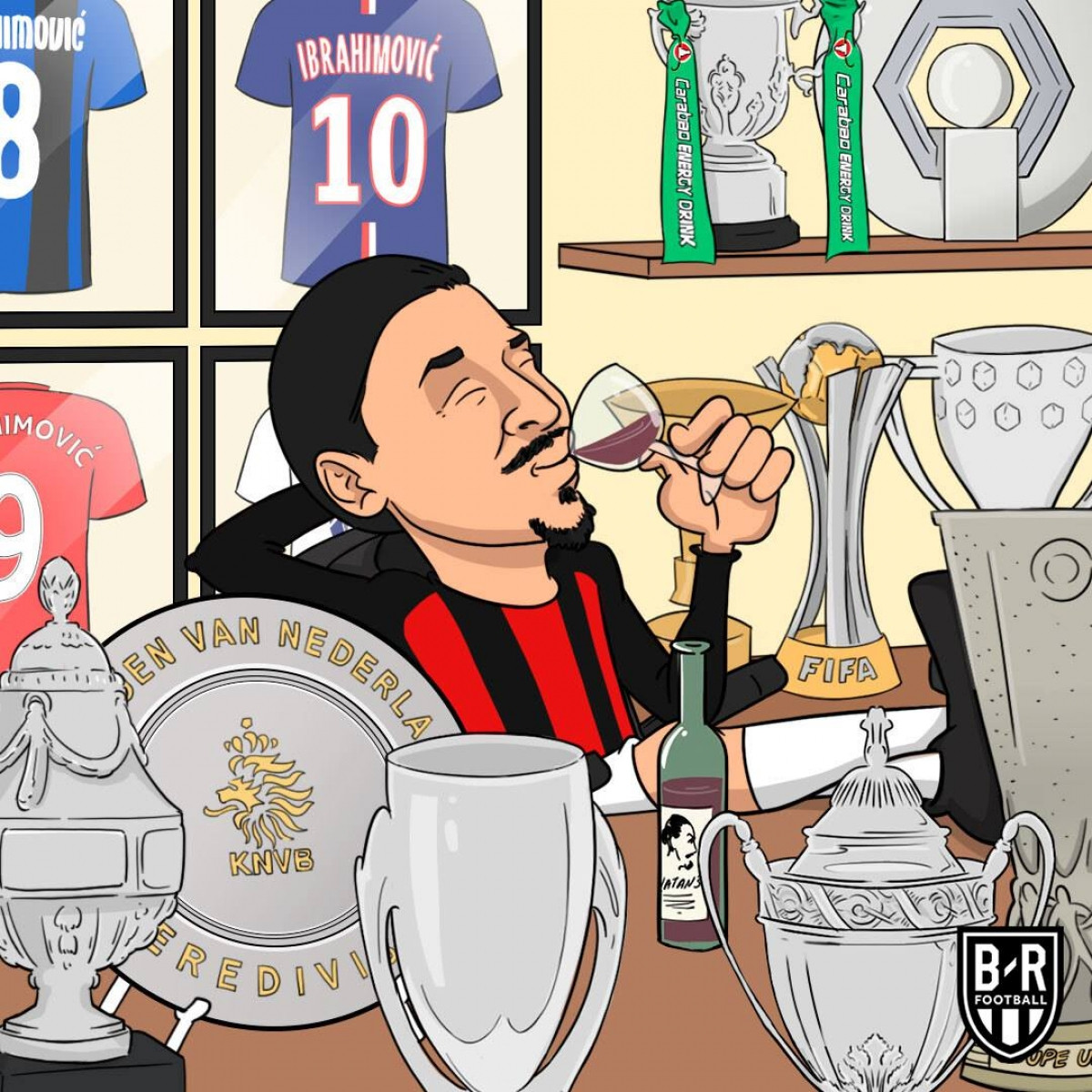 Bộ sưu tập danh hiệu của Zlatan Ibrahimovic. (Ảnh: Bleacher Reports)