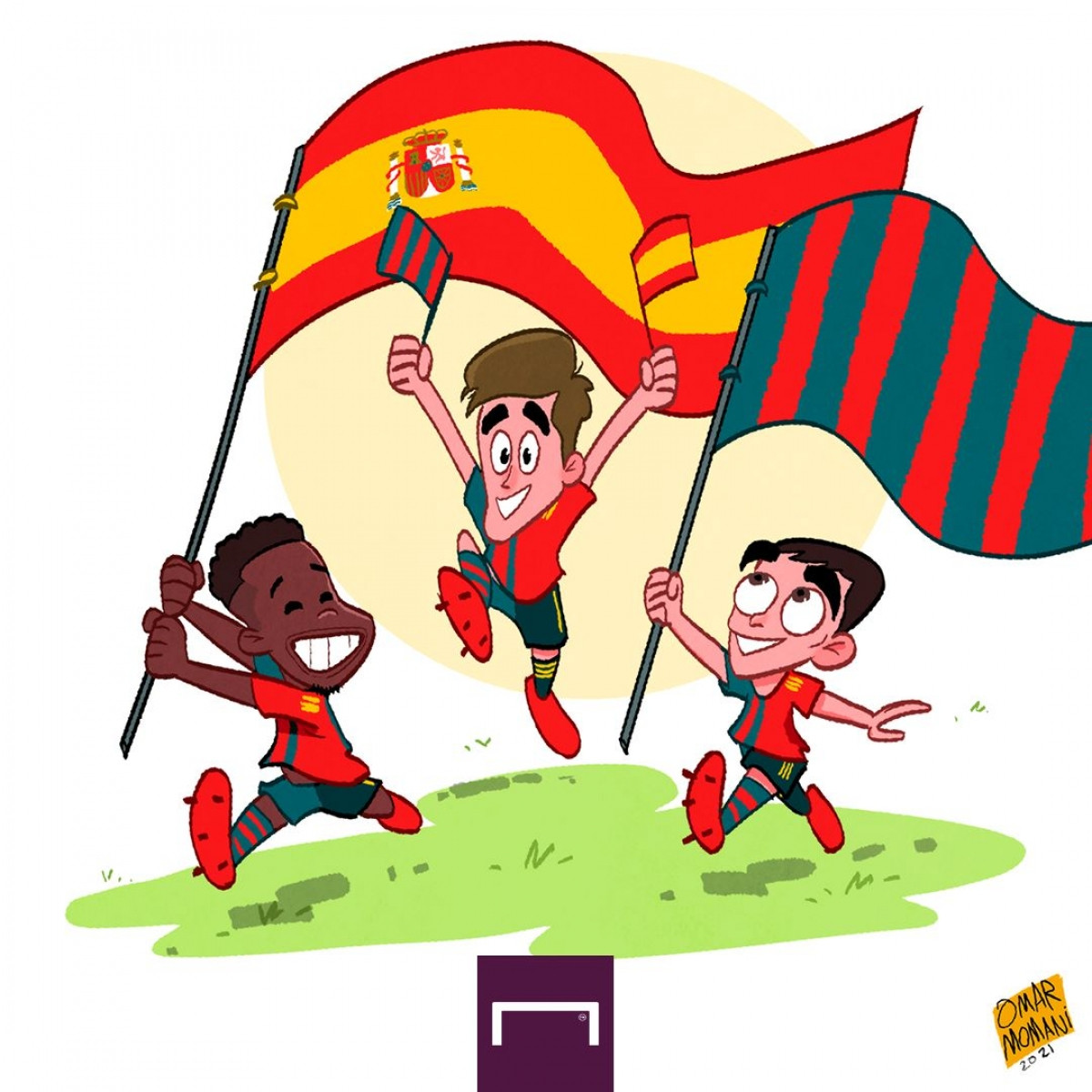 Bộ ba Gavi, Ansu Fati, Pedri vừa là tương lai của Barca, vừa là tương lai của ĐT Tây Ban Nha. (Ảnh: Omar Momani)