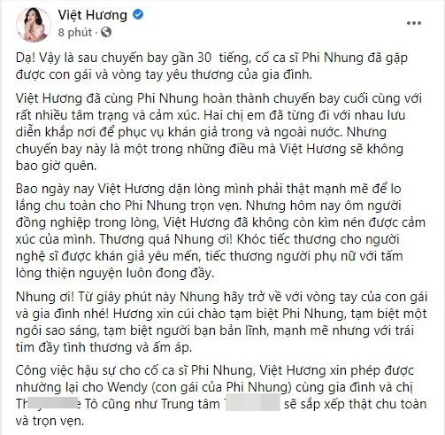 Việt Hương sau khi trao tro cốt: Thương quá Phi Nhung ơi!-4