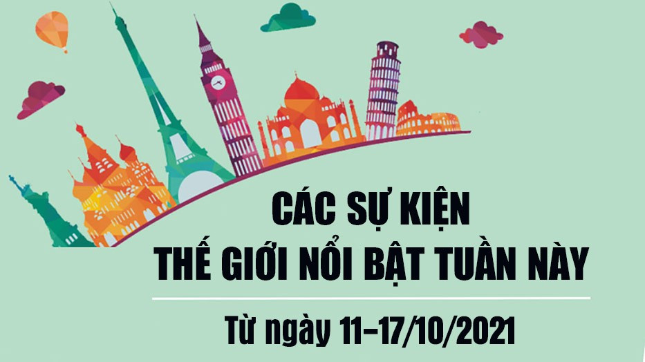 Dự kiến các sự kiện thế giới nổi bật tuần từ 11/10 đến ngày 17/10/2021