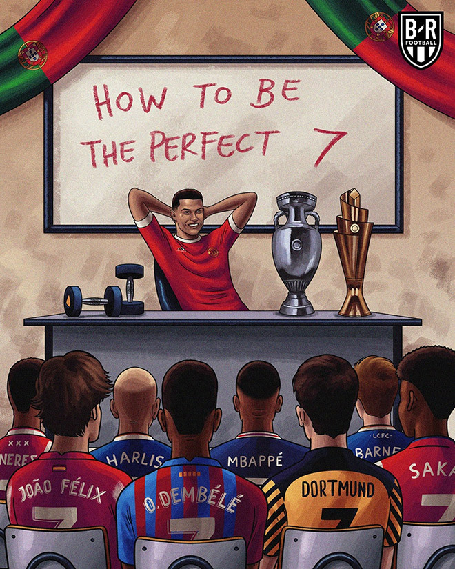 Ảnh chế: Ronaldo mở lớp dạy làm thế nào trở thành số 7 hoàn hảo - 1