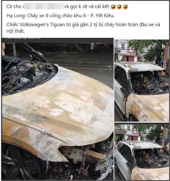 Xôn xao câu chuyện chồng ngoại tình, vợ gọi về không được nên đốt cháy xe hơi 2 tỷ tại Quảng Ninh: Nhìn hiện trường chiếc xe mà tất cả lắc đầu ngao ngán-1
