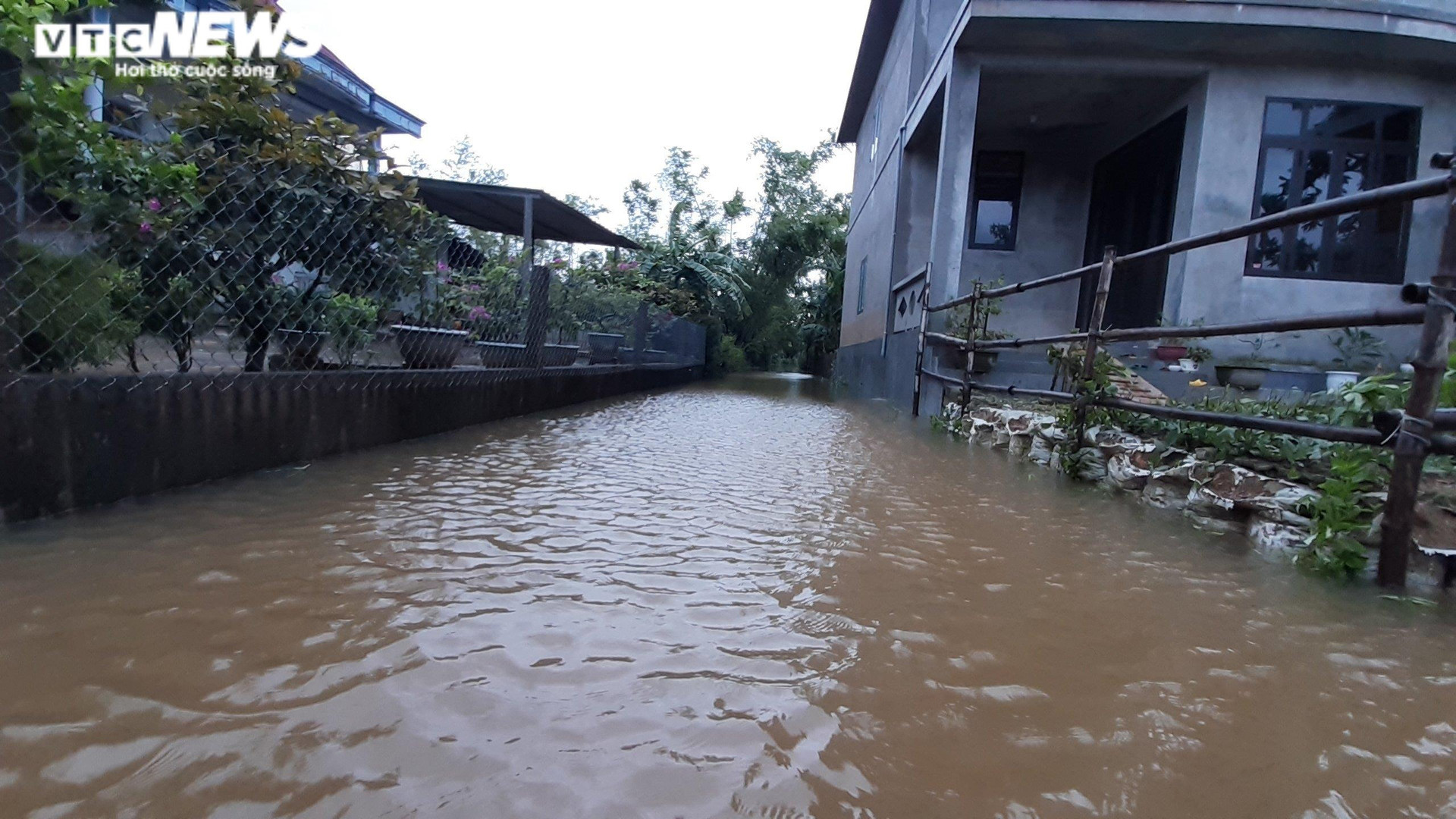 Ảnh: Mưa lớn ở Huế, nước ngập quốc lộ, dân chèo thuyền trên đường - 1