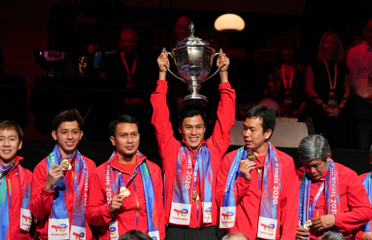Tuyển Indonesia vô địch Thomas Cup 2020 tổ chức tại Đan Mạch. (Ảnh: Reuters)