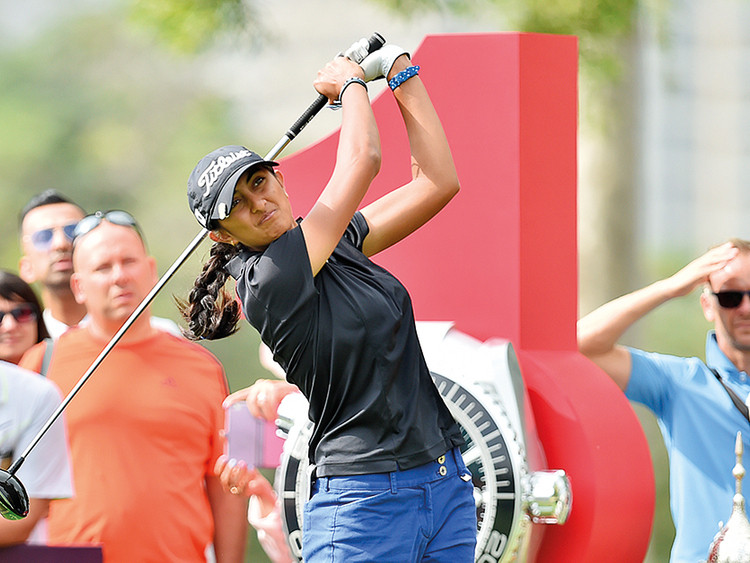 Aditi Ashok ở vòng cuối Omega Dubai Ladies Classic 2017 tại Emirates Golf Club