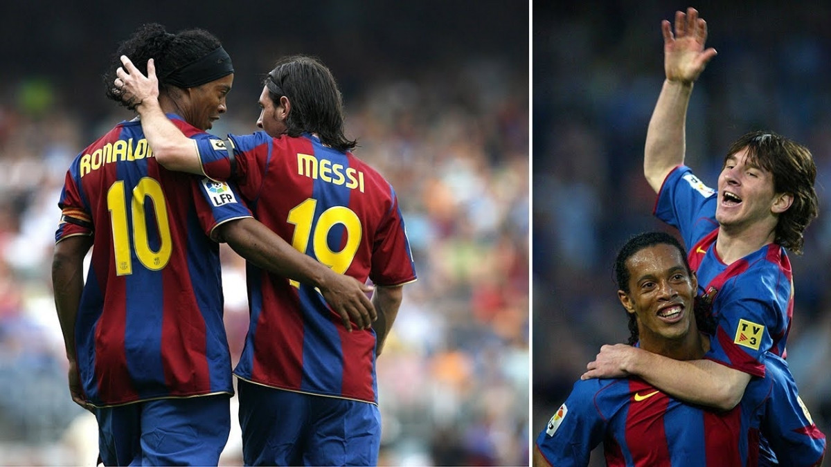 Trước đây, Lionel Messi và Ronaldinho từng cùng nhau làm mưa làm gió trong màu áo Barca.