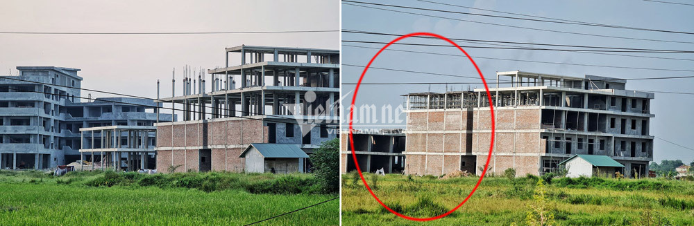 Dự án xây không phép cạnh trụ sở phường ở Vĩnh Phúc: Càng phạt càng phình to