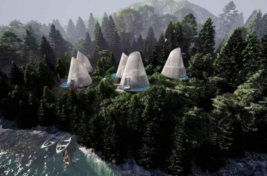 Những cabin hình nón độc đáo trong ngôi làng sinh thái ở Mexico - 14