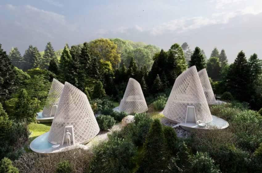 Những cabin hình nón độc đáo trong ngôi làng sinh thái ở Mexico - 2