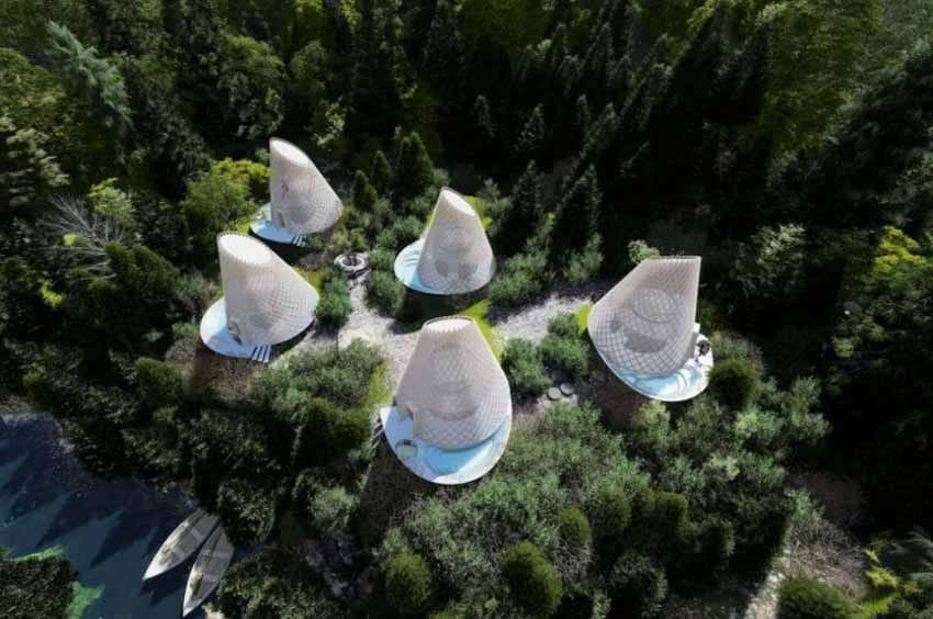 Những cabin hình nón độc đáo trong ngôi làng sinh thái ở Mexico - 3