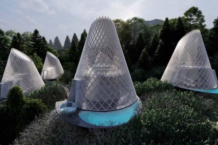 Những cabin hình nón độc đáo trong ngôi làng sinh thái ở Mexico - 10