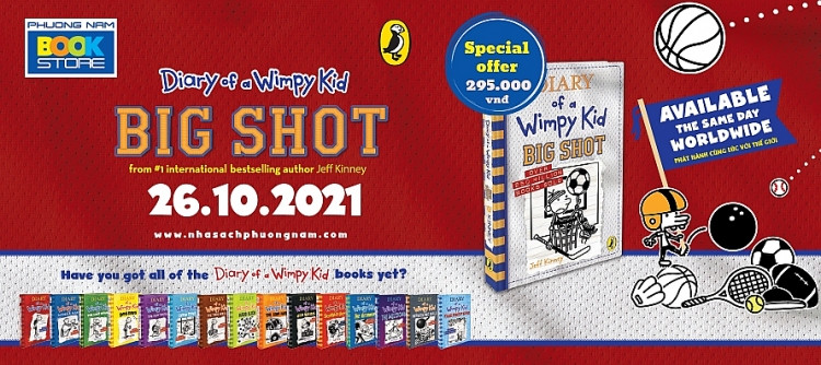 Best-seller 'Diary of a wimpy kid' phát hành tập 16 tại Nhà sách Phương Nam cùng lúc với thế giới
