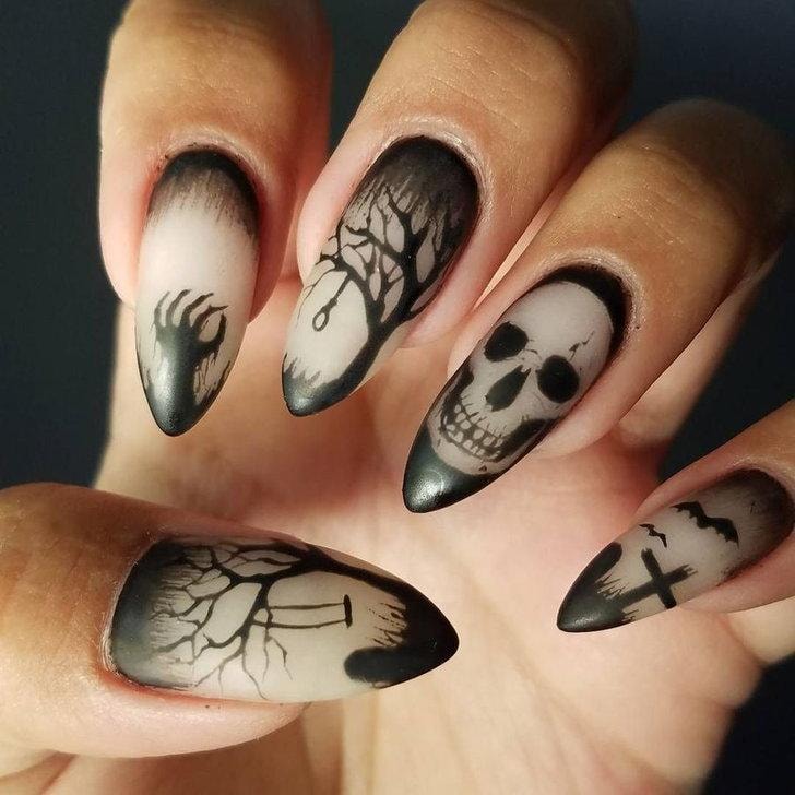 Những mẫu nail rùng rợn, đúng chất ma ám mùa Halloween-8